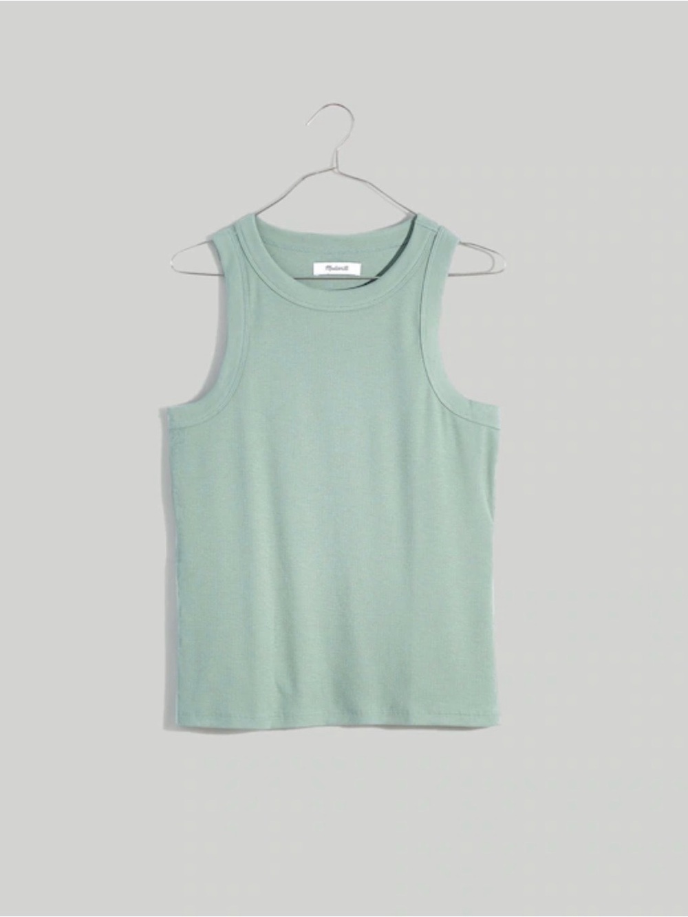 Madewell Supima Rib Cutaway Tank size small in frosted willow